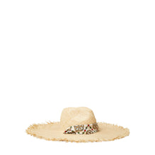 Straw Hat With Tie - Natural