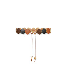 Die Cut Patchwork Tie Belt - Neutral Multi