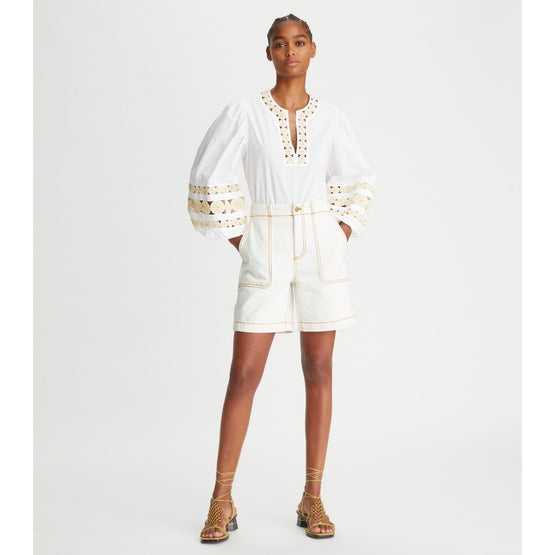 Denim Short - White Wash