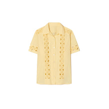 Yoyo Embellished Camp Shirt - Custard