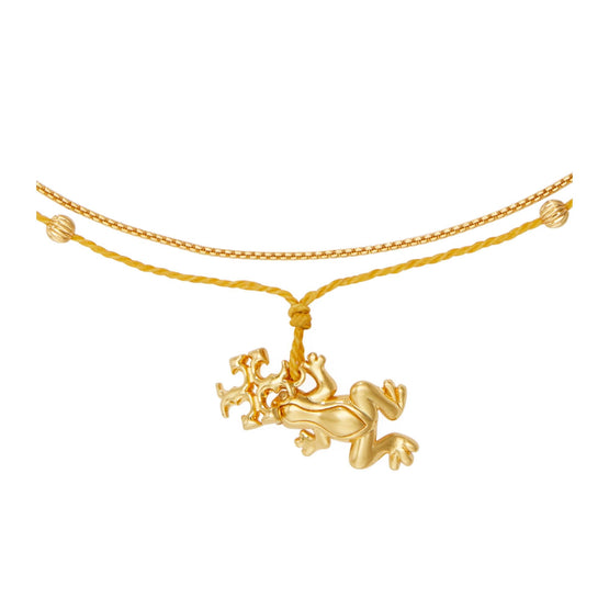 Kira Pearl Pendant Necklace - Rolled Brass/Goldfinch