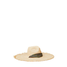 Straw Hat With Tie - Black Basketweave