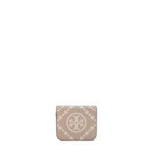 T Monogram Contrast Embossed Mini Wallet - Longan/New Cream