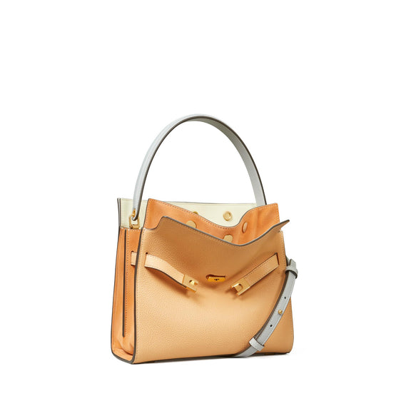 Lee Radziwill Pebbled Small Double Bag - Pale Peach