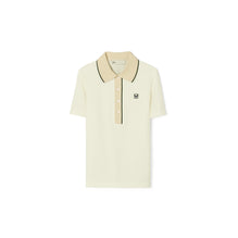 Vintage Collar Pique Polo - New Ivory/Mocha Chip