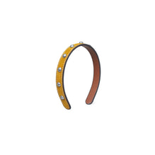Studded Headband - Antique Tory Silver/Mustard