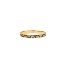 Kira Enamel 7mm Bracelet - Tory Gold/Burgundy Multi