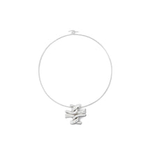 Twisted T Collar Necklace - Silver