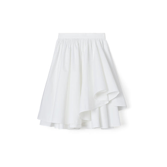 Cotton Poplin Ballet Skirt - White