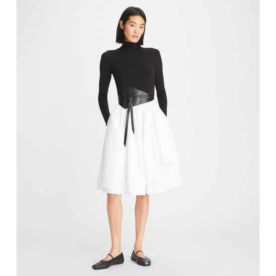 Cotton Poplin Ballet Skirt - White