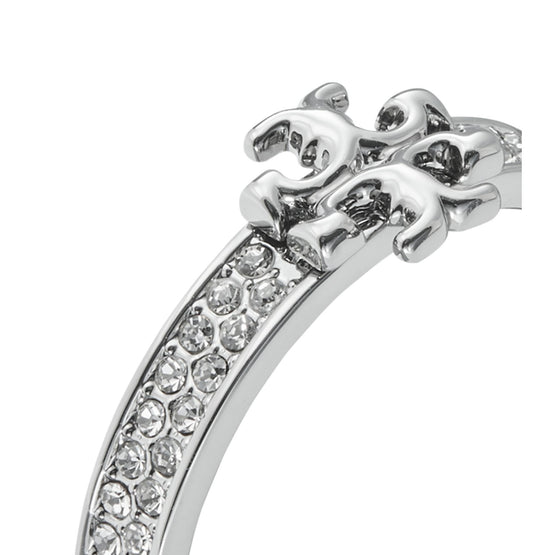 Kira Enamel Pave Ring - Shiny Hematite