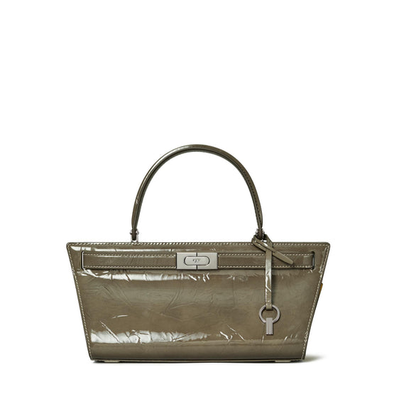 Lee Radziwill Patent Cat Eye Bag - Smoke Gray