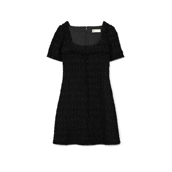 Tinsel Tweed Mini Dress - Black