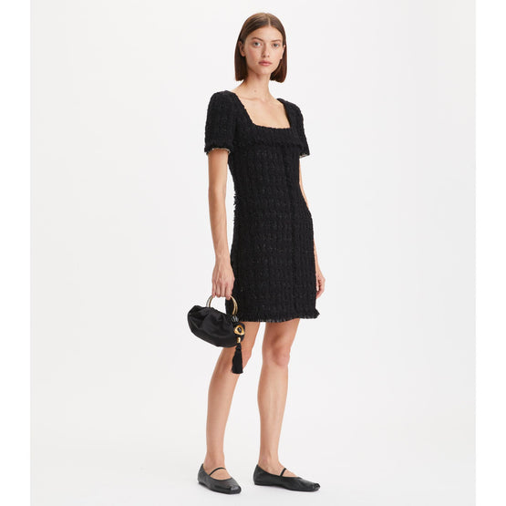 Tinsel Tweed Mini Dress - Black