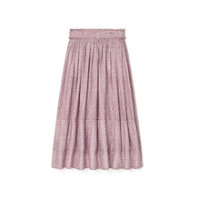 Ditsy Floral Ruched-Waist Skirt - Iced Lilac