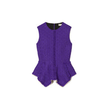 Basketweave Tweed Top - Majestic Purple