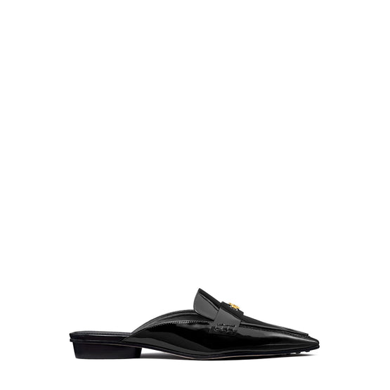 Pointed Backless Loafer - Perfect Black
