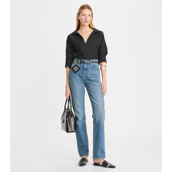 Mid-Rise Slim Straight Jean - Light Crease Wash