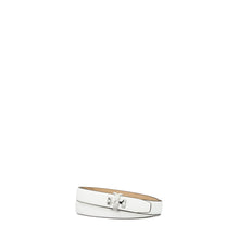 Thin Logo Belt - Optic White/Silver