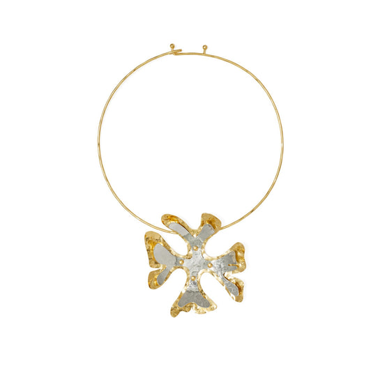 Roxanne Collar - Rolled Light Brass/Antique Tory Silver
