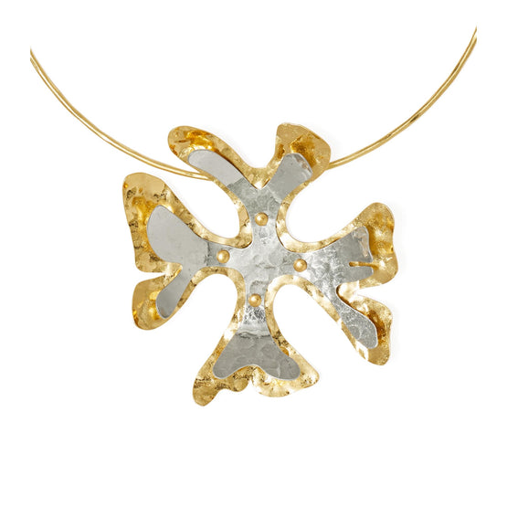 Roxanne Collar - Rolled Light Brass/Antique Tory Silver