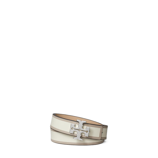 1.25" Eleanor Color-Block Belt - Creme/Longan