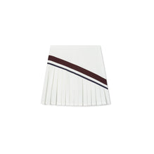 Chevron Jersey Tennis Skirt - Snow White/Winetasting