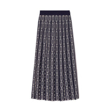 Knit Jacquard Skirt - Tory Navy/French Cream