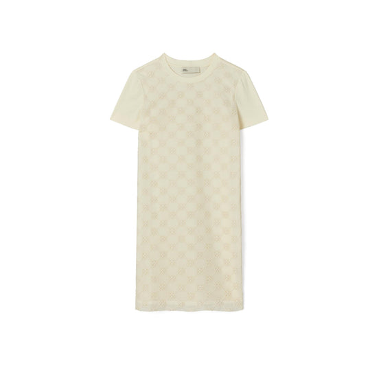 Logo Lace T-Shirt Dress - New Ivory