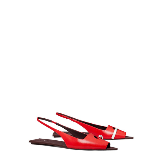 Pierced Slingback - Plum/Red/Silver