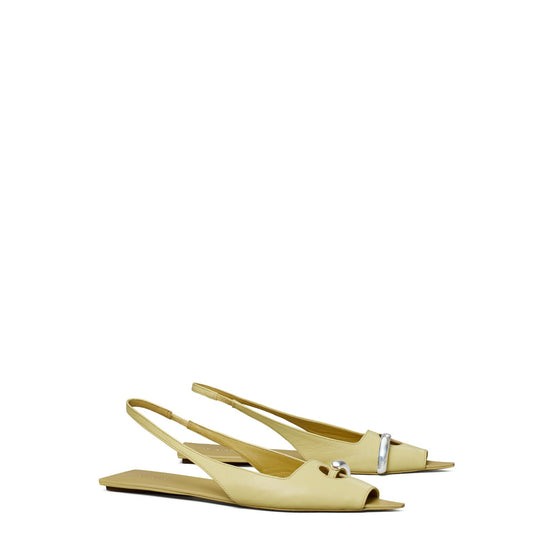 Pierced Slingback - Cream Corn/Beige/Silver