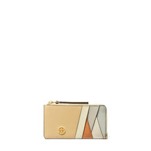 Robinson Patchwork Top-Zip Card Case - Buff