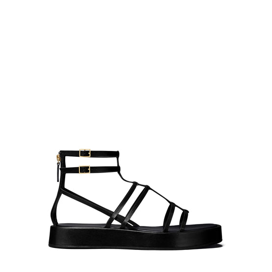 Capri Strappy Platform Gladiator Sandal 5mm - Perfect Black