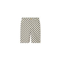 Striped Cotton Canvas Short - Canvas/Navy