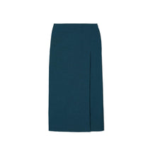 Stretch Faille Wrap Skirt - Solar Blue