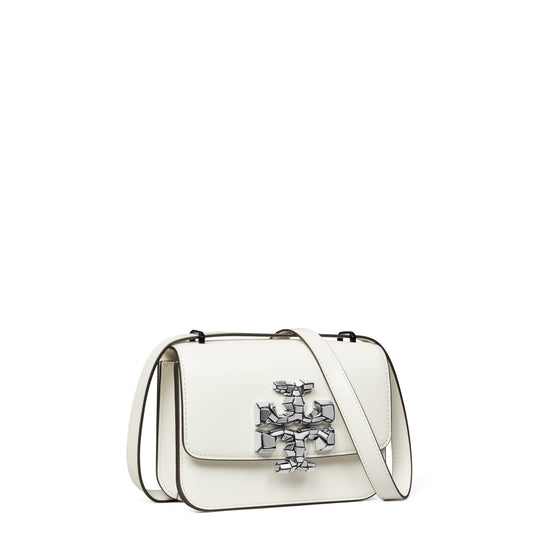 Eleanor Spazzolato Small Convertible Shoulder Bag - Blanc
