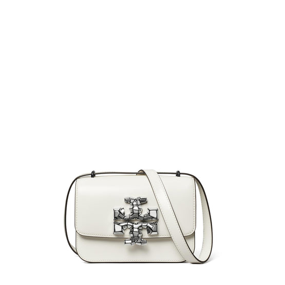 Eleanor Spazzolato Small Convertible Shoulder Bag - Blanc