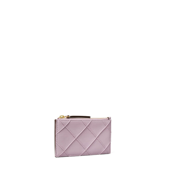 Fleming Zip Card Case - Pale Purple