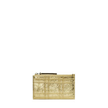 Fleming Soft Metallic Square Quilt Zip Card Case - Gold