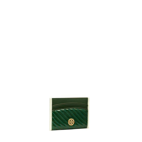 Robinson Patent Puffy Quilted Card Case - Pine Tree