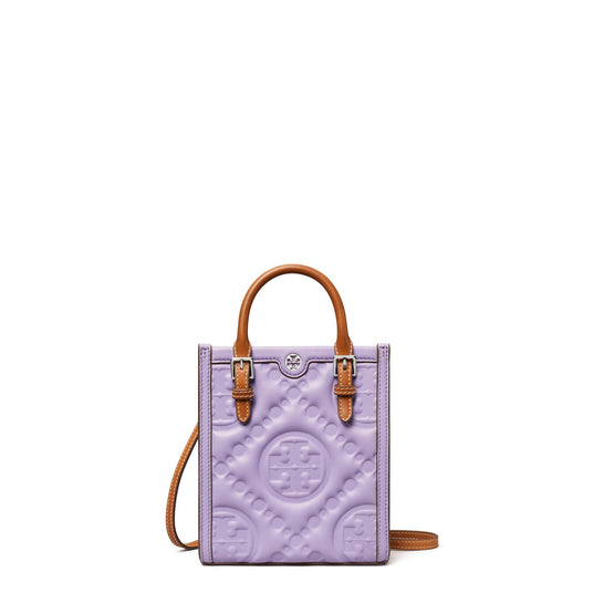 T Monogram Puffy  Mini N/S Tote - Lavender