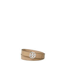 1" Croc Miller Belt - Taupe/Silver