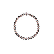 Crystal Necklace - Matte Black/Vintage Rose
