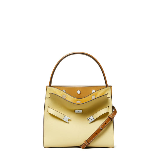 Lee Radziwill Pebbled Small Double Bag - Lemon Sugar