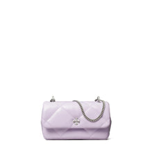 Kira Diamond Quilt Mini Flap Bag - Purple Heather