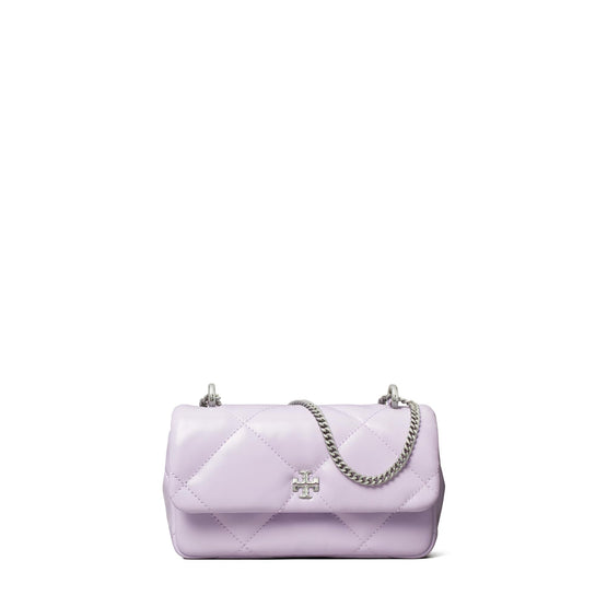Kira Diamond Quilt Mini Flap Bag - Purple Heather