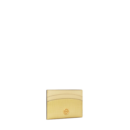 Robinson Crosshatched Card Case - Pale Butter