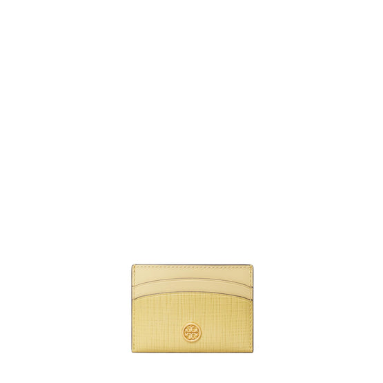 Robinson Crosshatched Card Case - Pale Butter