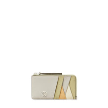 Robinson Color-Block Patchwork Zip Card Case - Feather Gray