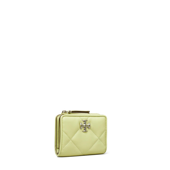 Kira Diamond Quilt Bi-Fold Wallet - Pear